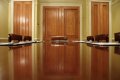 Boardroom table and panelling